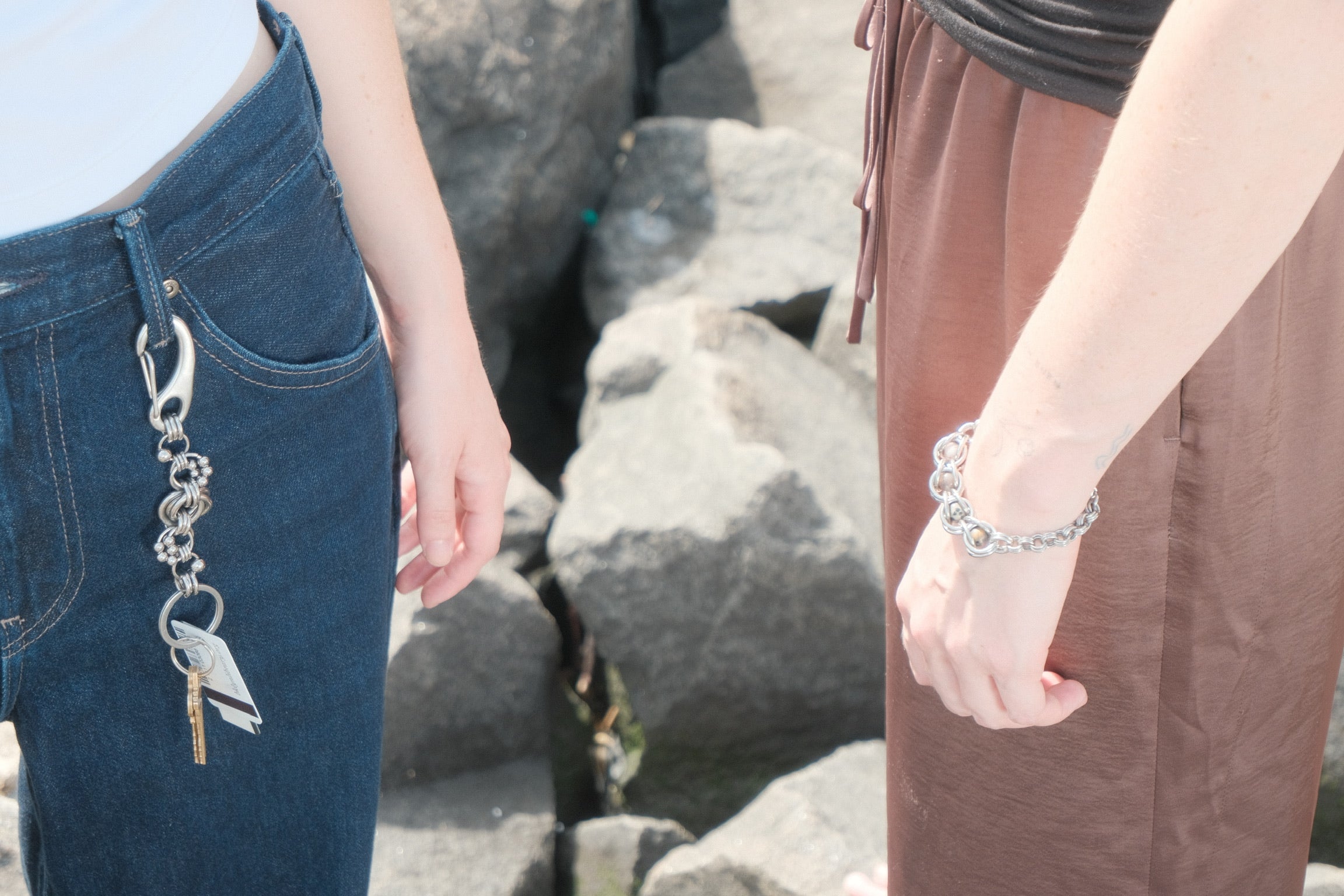 Captured bead bracelet