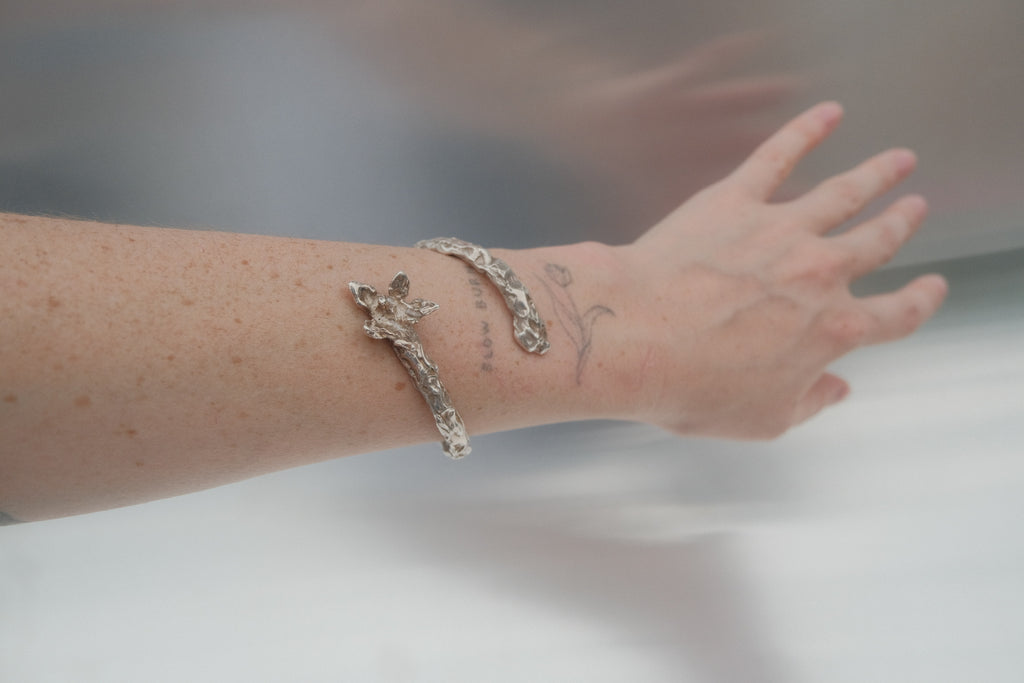 Orchid wrap cuff